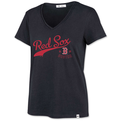 Boston Red Sox Ladies Navy Frankie V-Neck